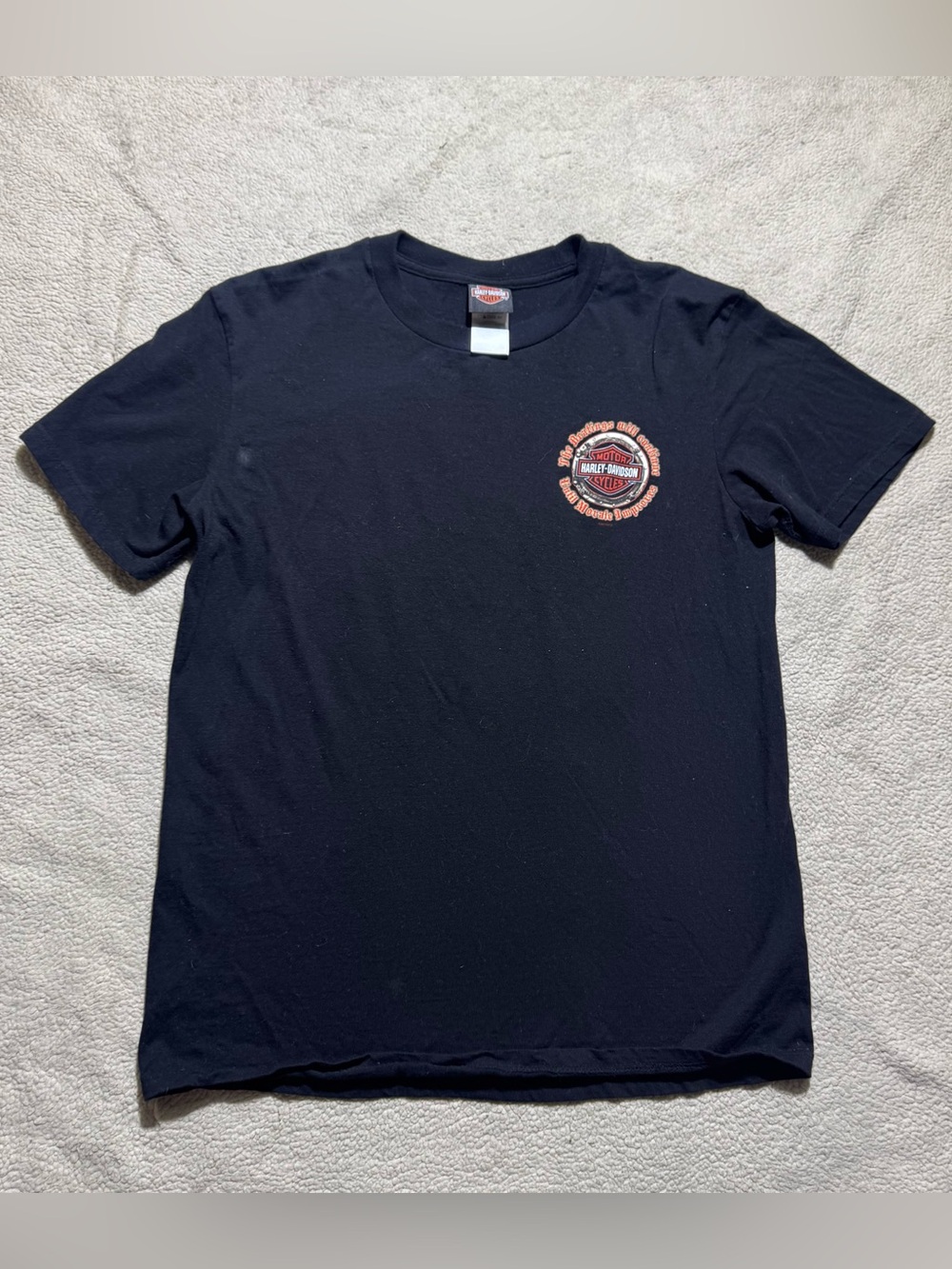 Harley-Davidson Shirt Mens Large Orlando Florida Pirate Skull Graphic Crew Tee